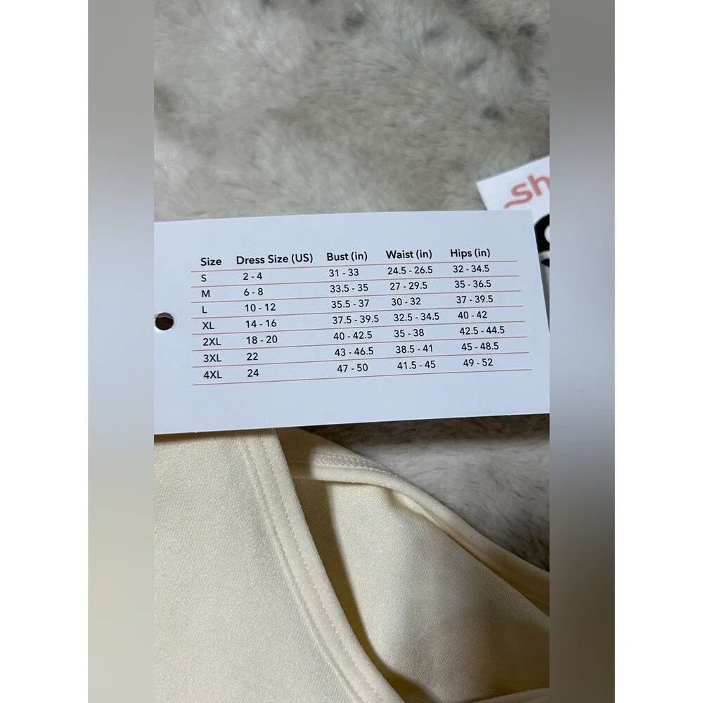 TWO Shapermint Size 3X Cream Scoop Neck Bodysuits with Snaps NWT Plus size